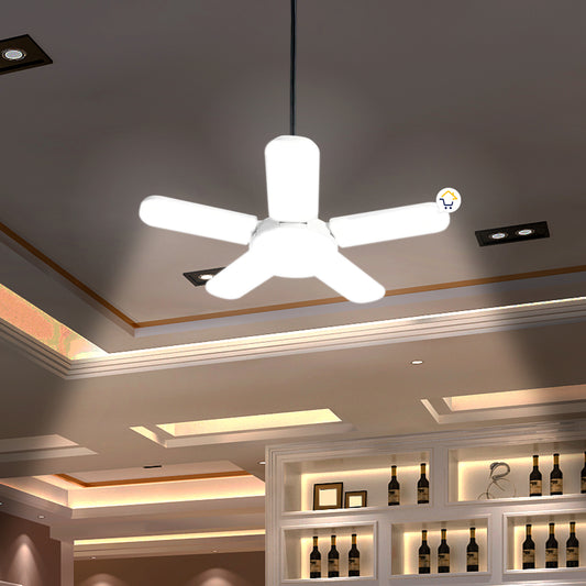 Lampara Bombillo Led 4 Aspas Desplegable